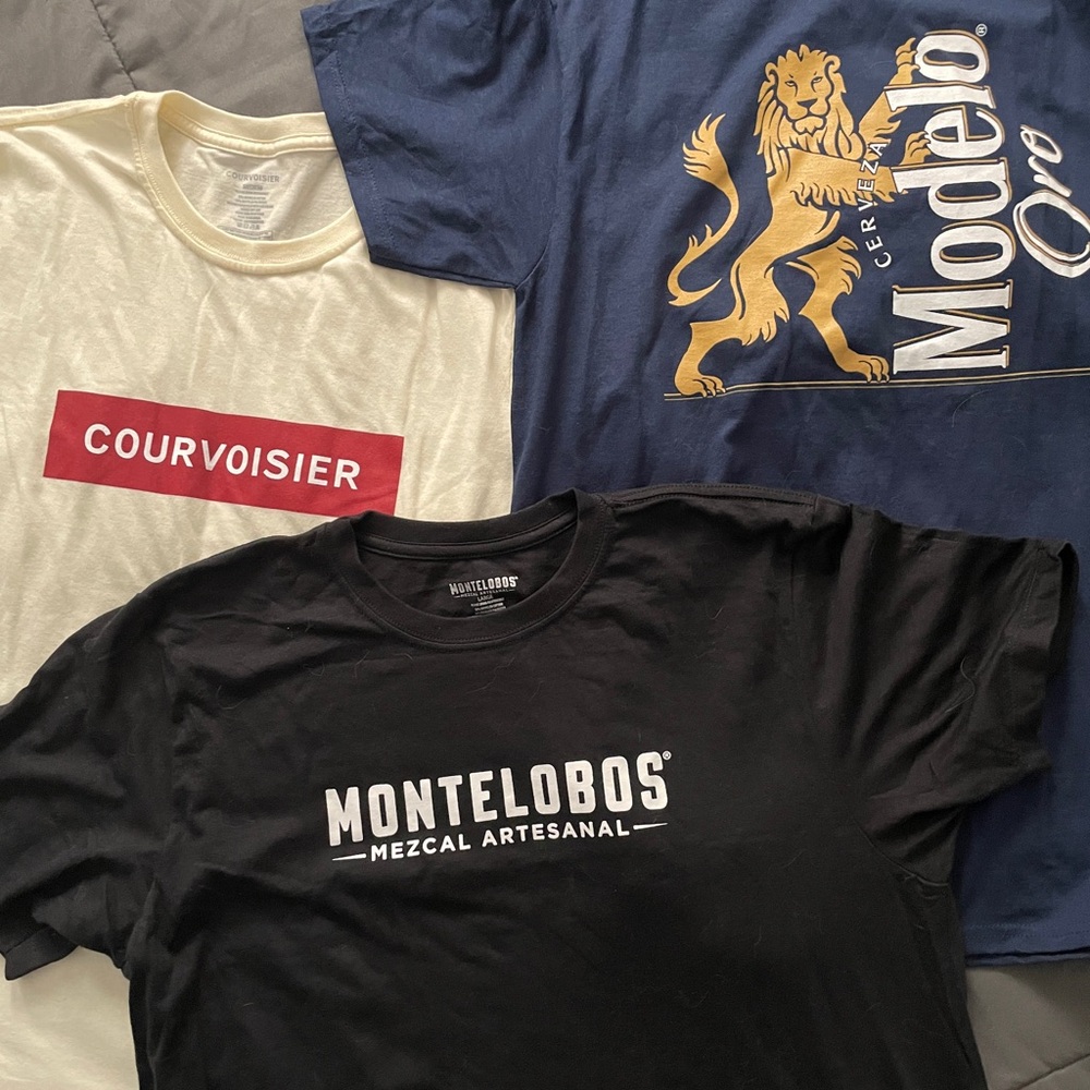 Lot of (6) T-shirts Various alcohol brands